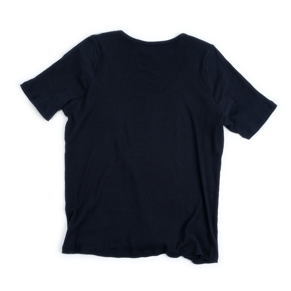ELLEN TRACY navy short sleeve embellished sweater size L - Picture 4 of 8
